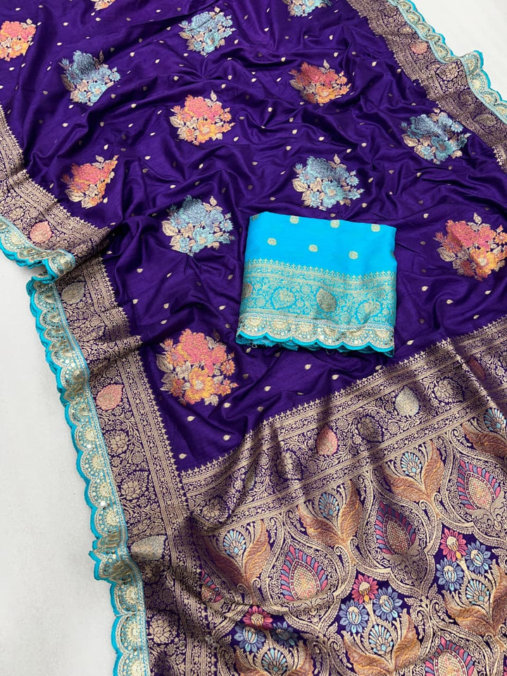 SwarNazakat Designer Dola Silk Saree