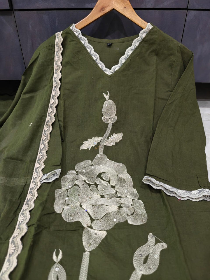 Gentle Muse Cotton Kurti Set