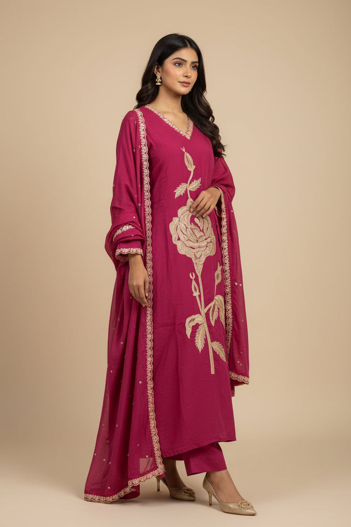 Gentle Muse Cotton Kurti Set