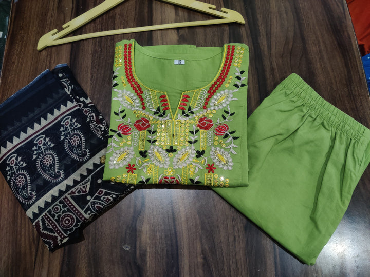 Blush Within Designer Cotton Kurti Set