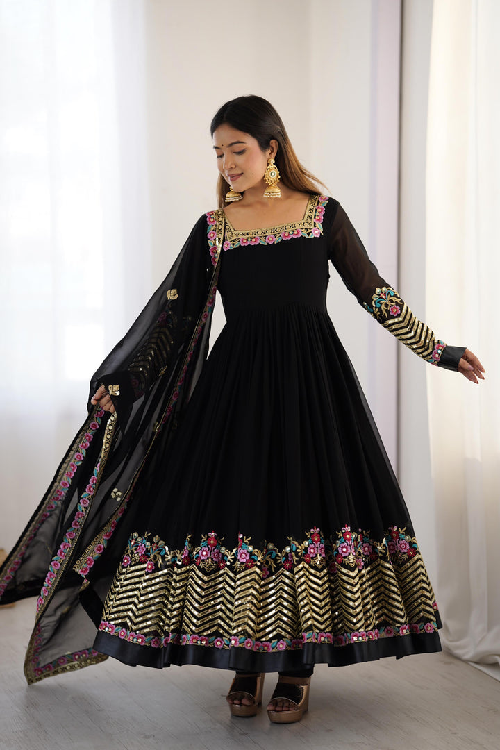 Echo of You Partywear Georgette Gown Set