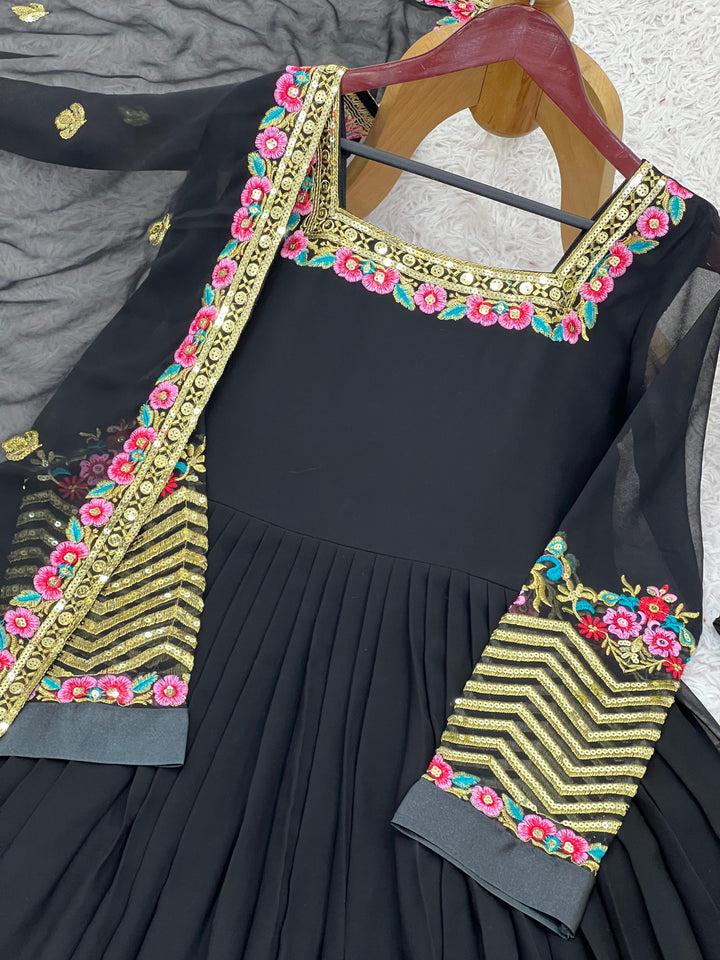 Echo of You Partywear Georgette Gown Set