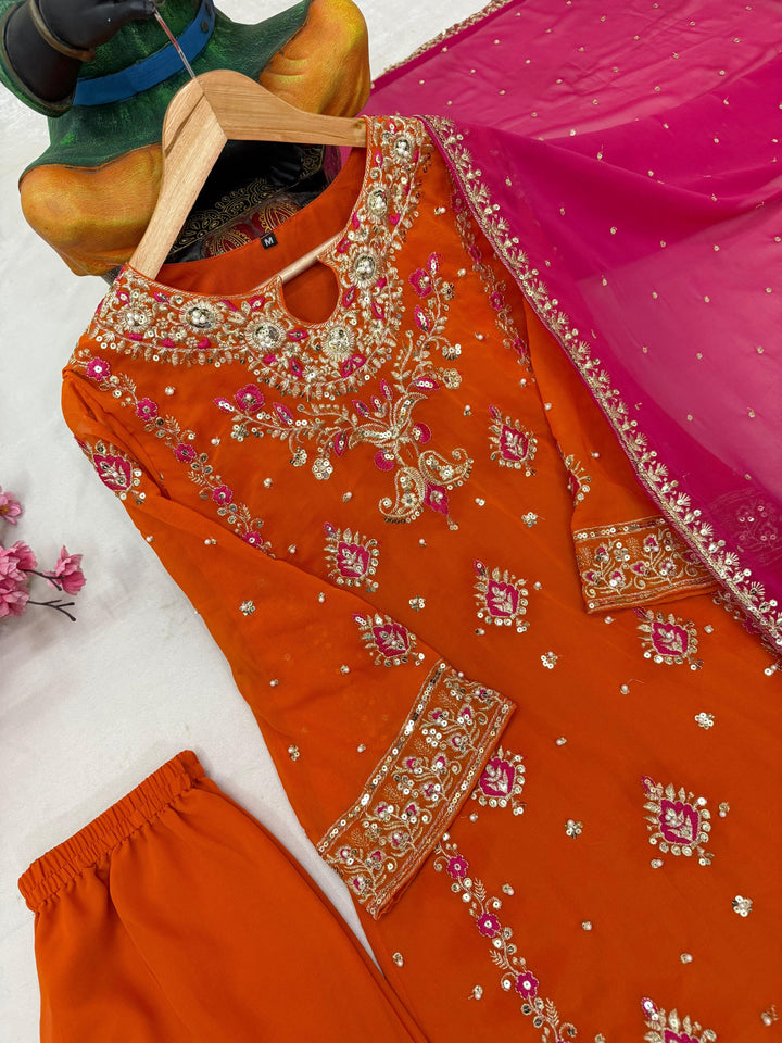 Unspoken Allure Partywear Georgette Kurti Set