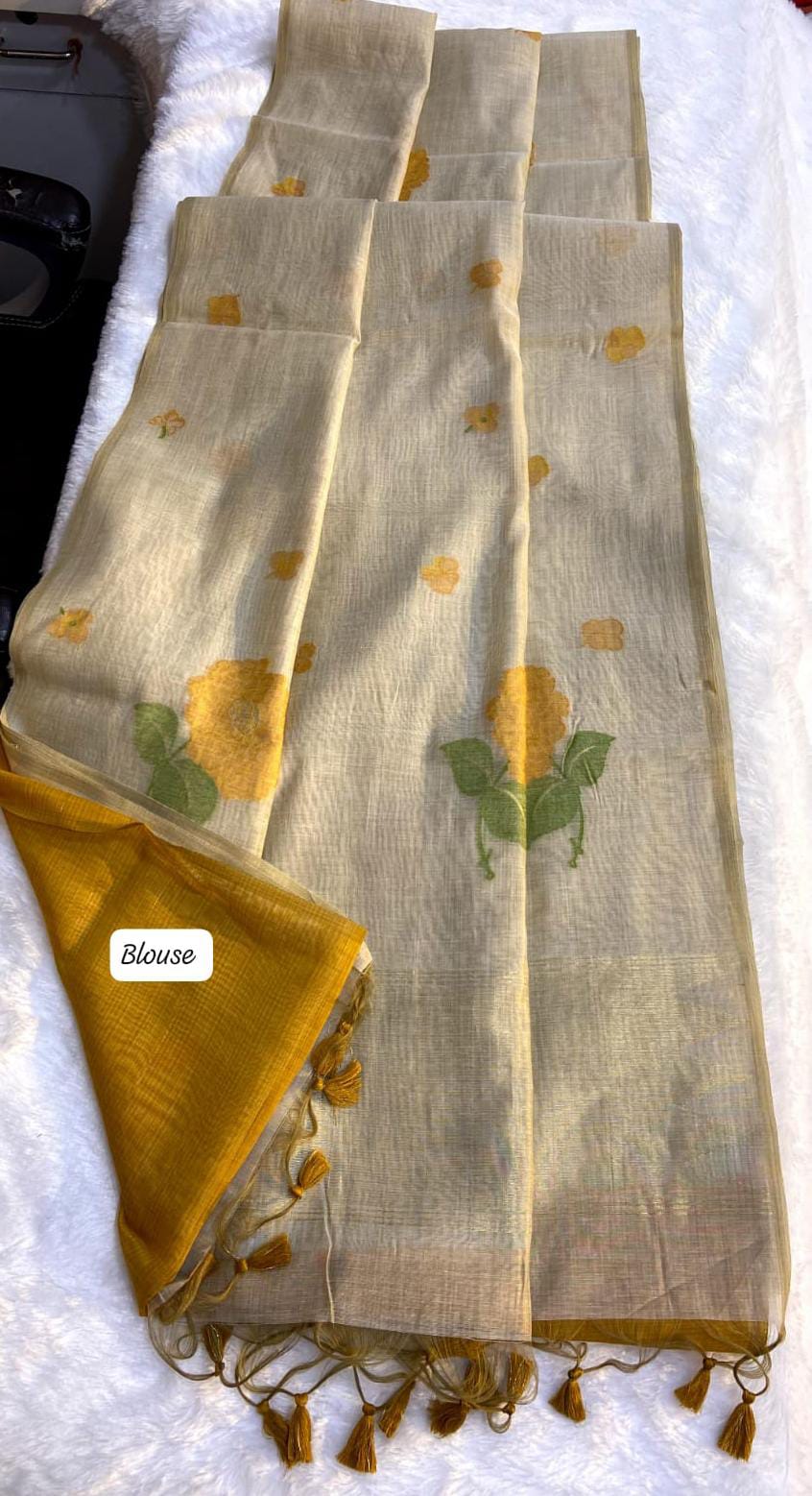 Silent Offering Designer Khadi Cotton Saree