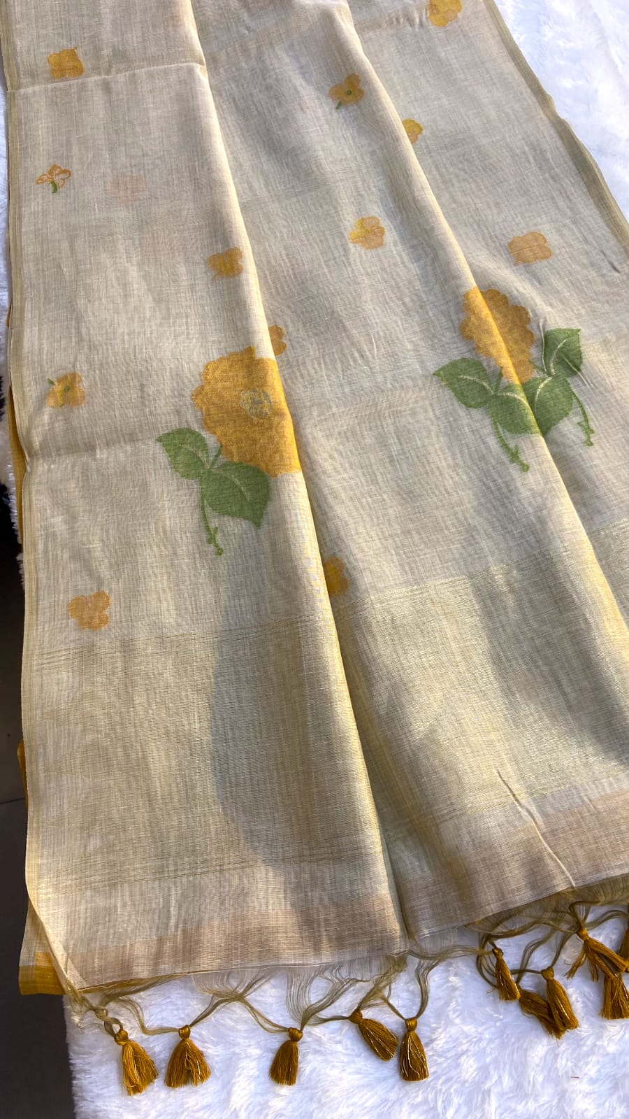 Silent Offering Designer Khadi Cotton Saree