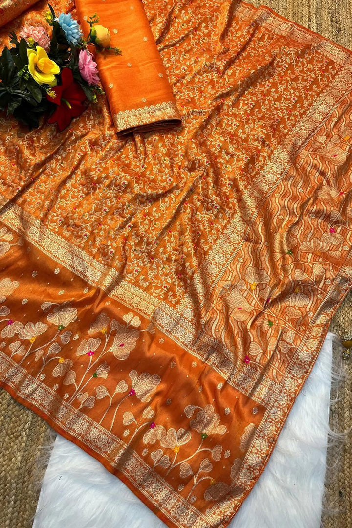 Auralis Organza Tissue  Silk Saree