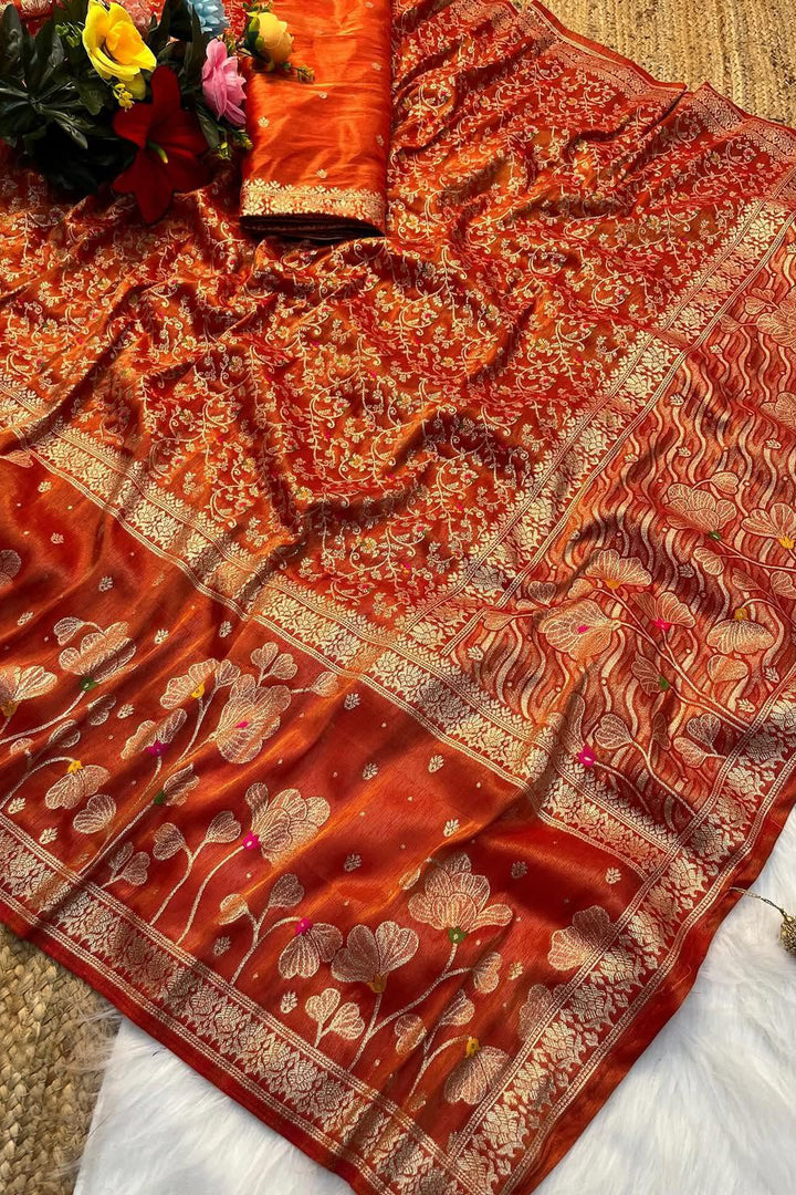 Auralis Organza Tissue  Silk Saree