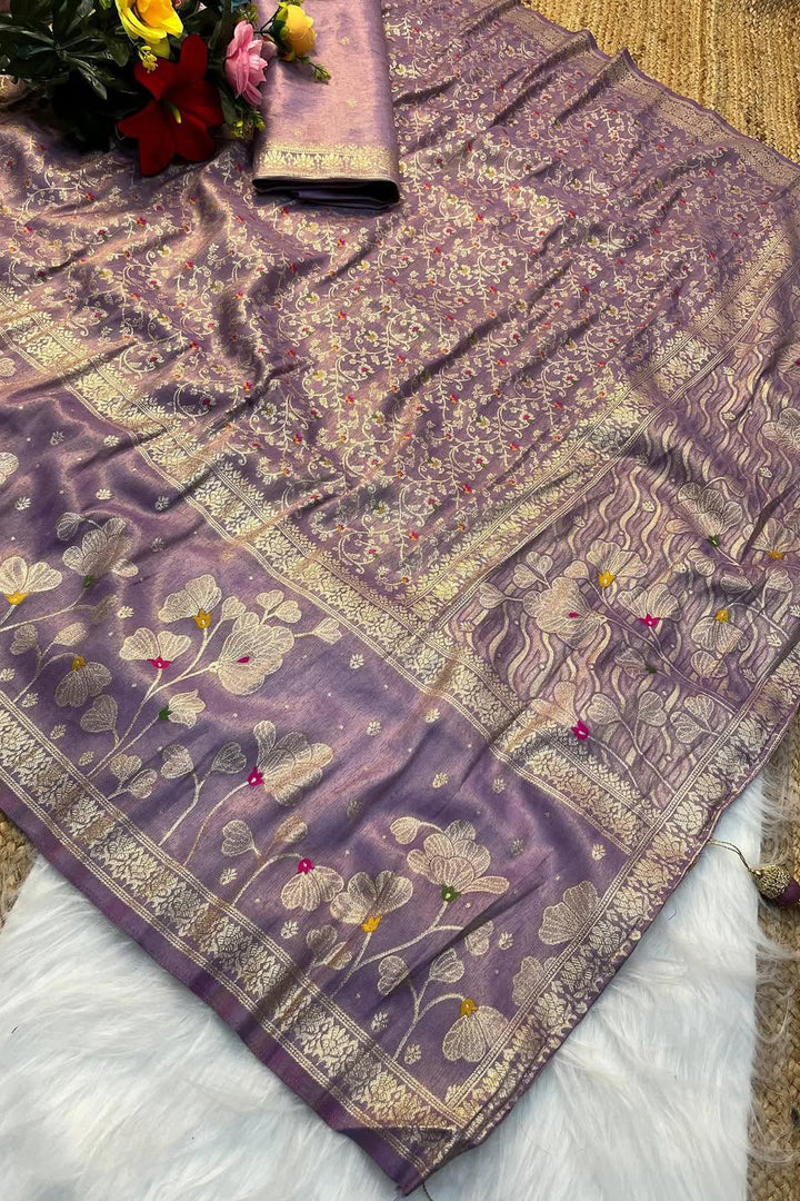Auralis Organza Tissue  Silk Saree
