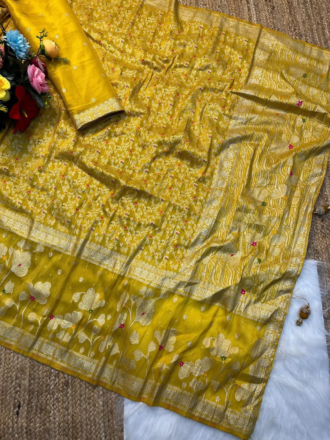 Auralis Organza Tissue  Silk Saree