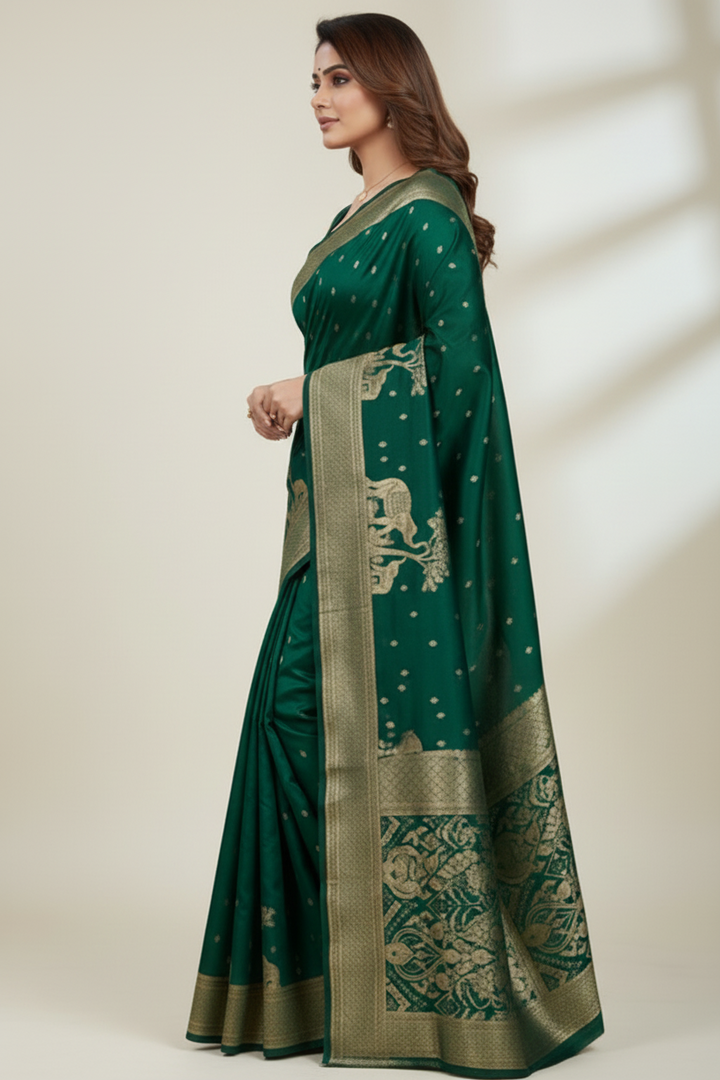 Hushed Romance Designer Banarasi Soft Silk Saree