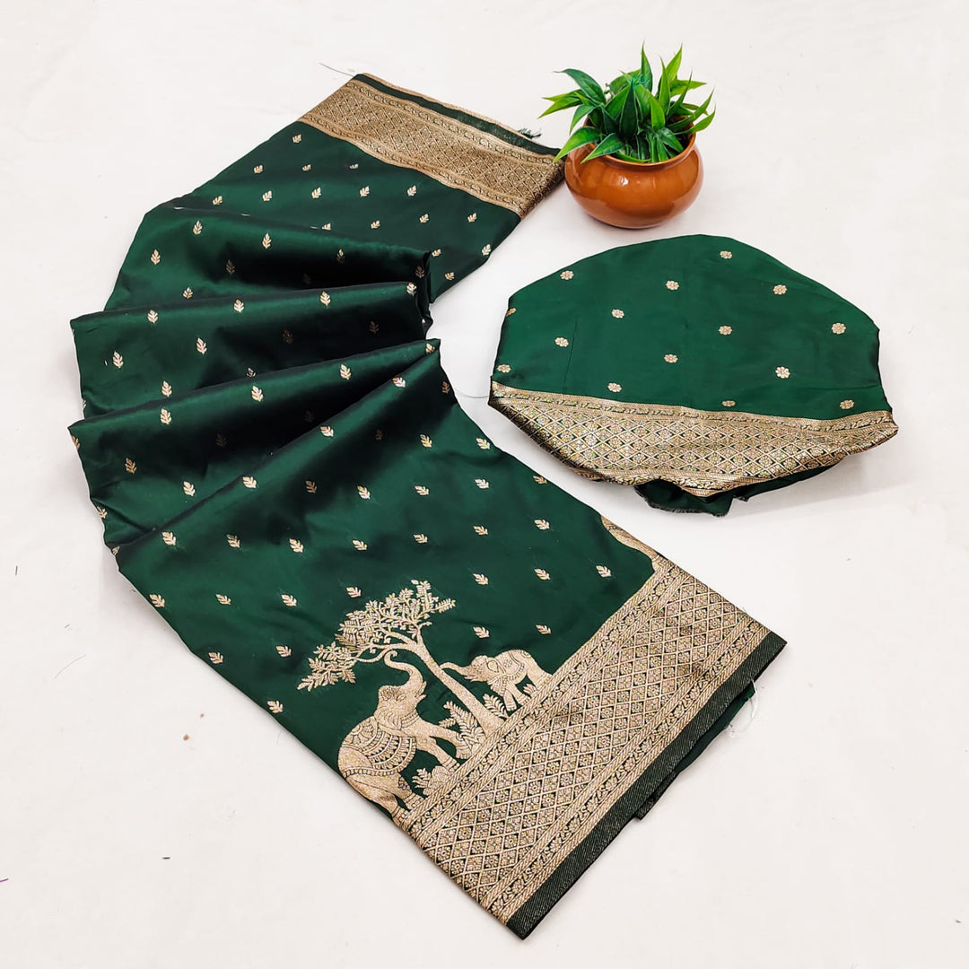 Hushed Romance Designer Banarasi Soft Silk Saree