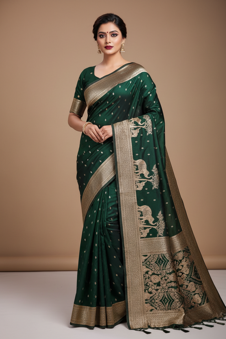 Hushed Romance Designer Banarasi Soft Silk Saree