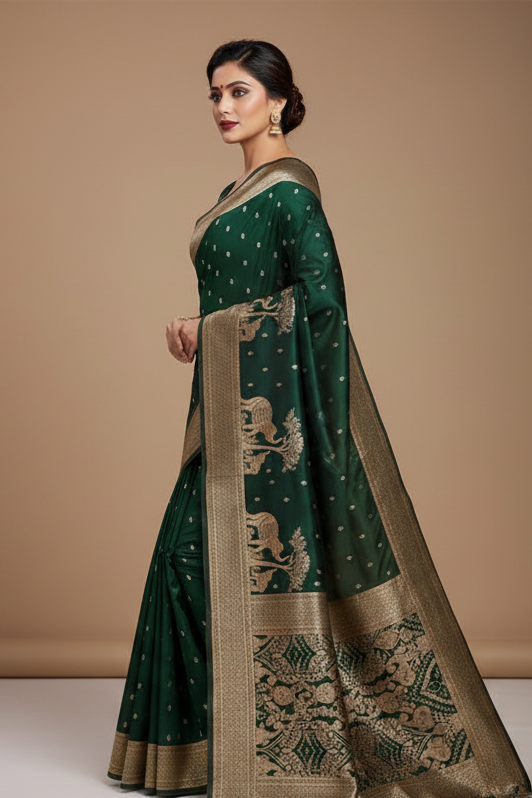 Hushed Romance Designer Banarasi Soft Silk Saree