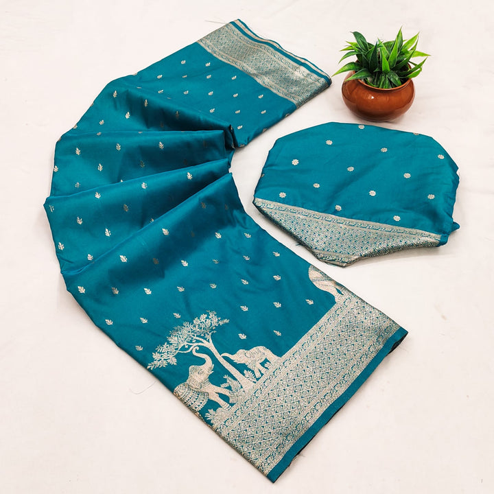 Hushed Romance Designer Banarasi Soft Silk Saree