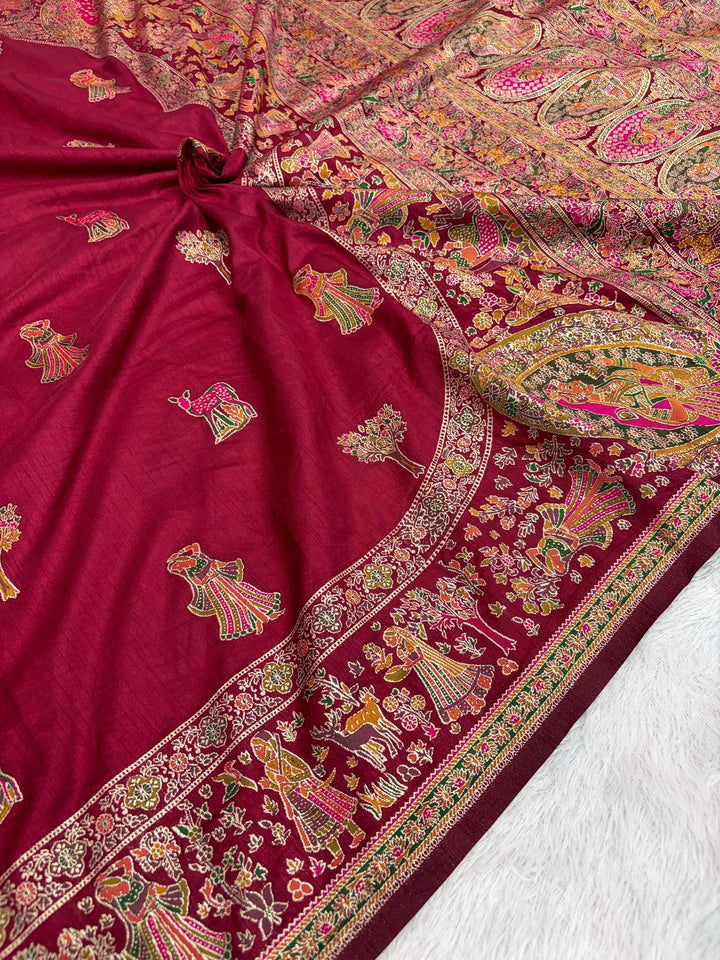 Her Essence Designer Pashmina Silk Saree