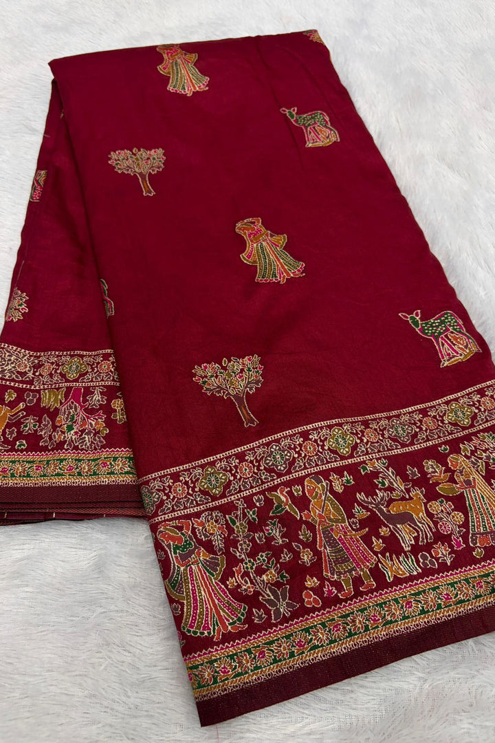 Her Essence Designer Pashmina Silk Saree