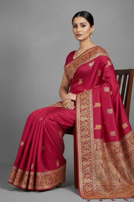 Her Essence Designer Pashmina Silk Saree