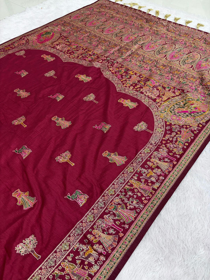 Her Essence Designer Pashmina Silk Saree