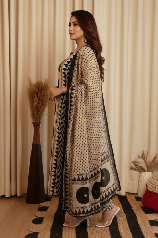 Pretty and Elegant Designer Cotton Kurti Set