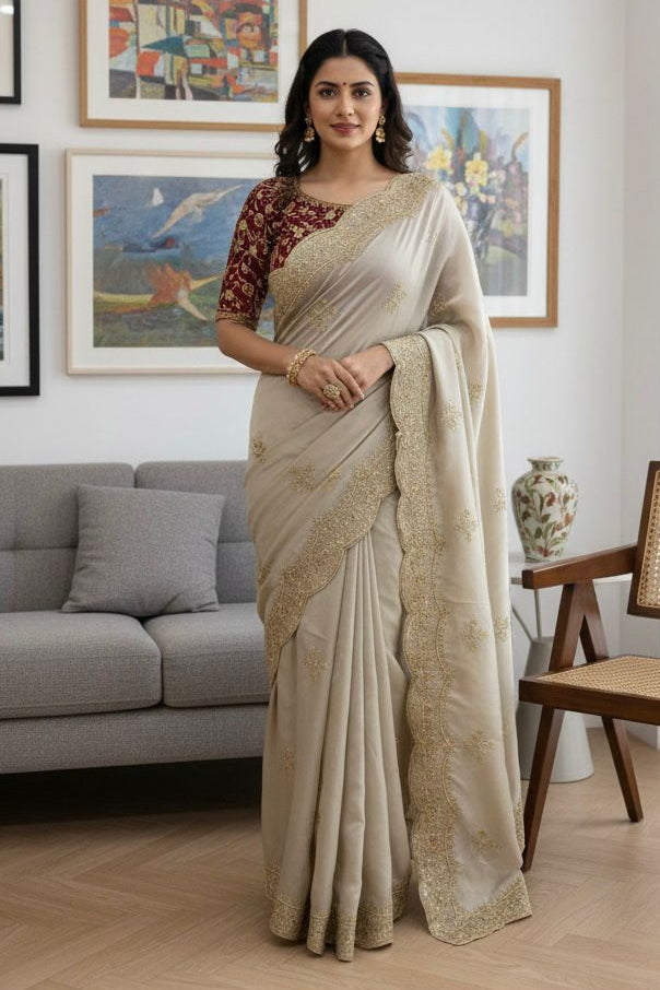 Forest Glow Designer Rangoli Silk Saree