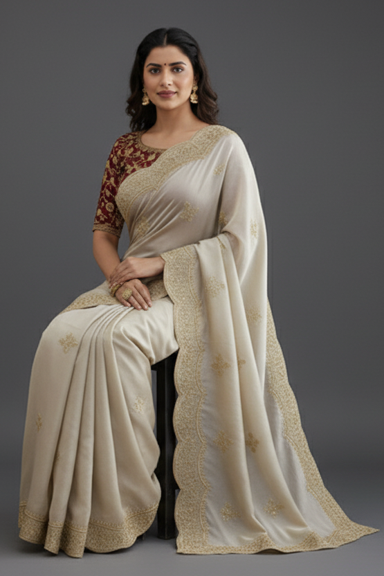 Forest Glow Designer Rangoli Silk Saree