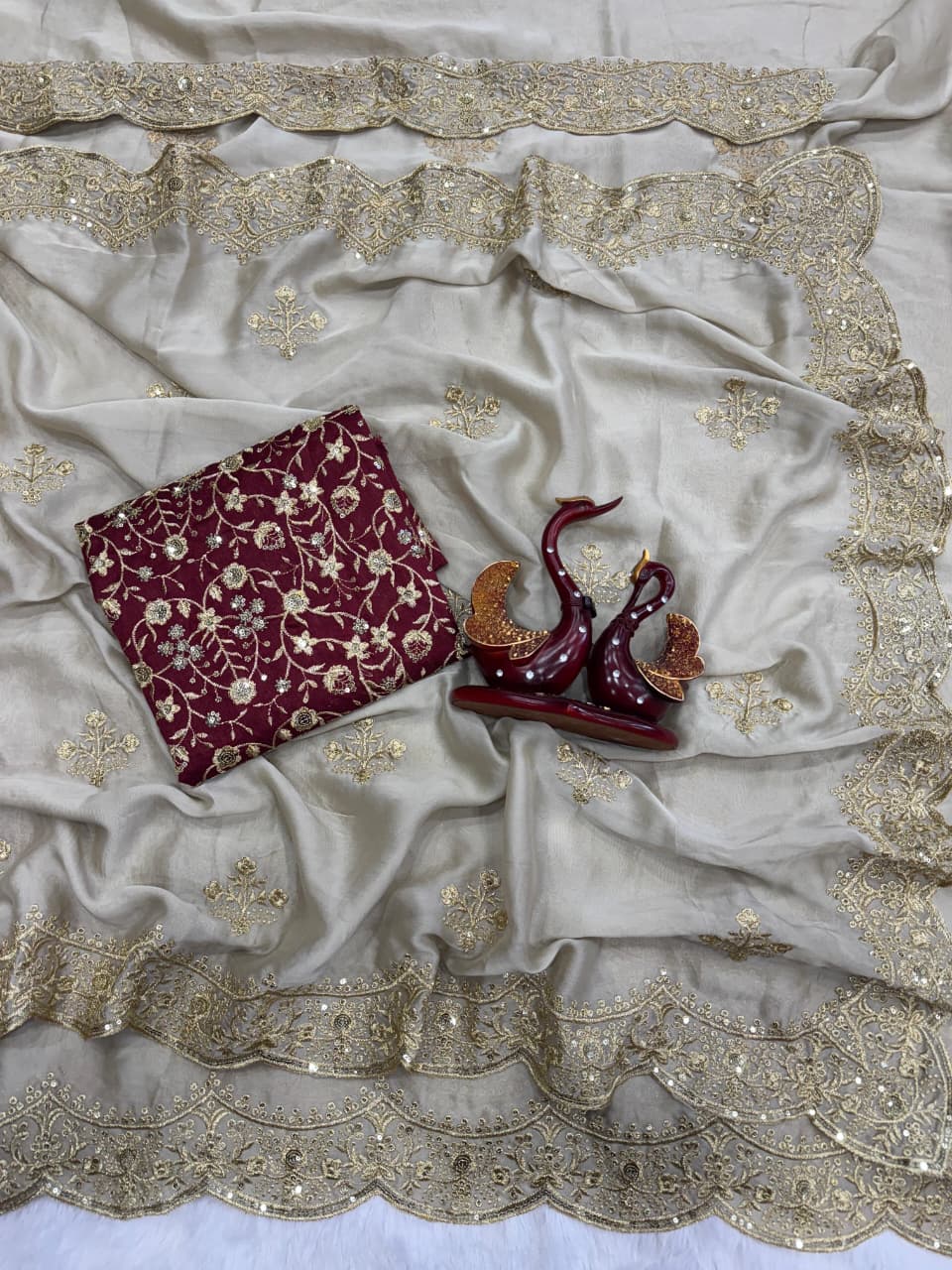 Forest Glow Designer Rangoli Silk Saree