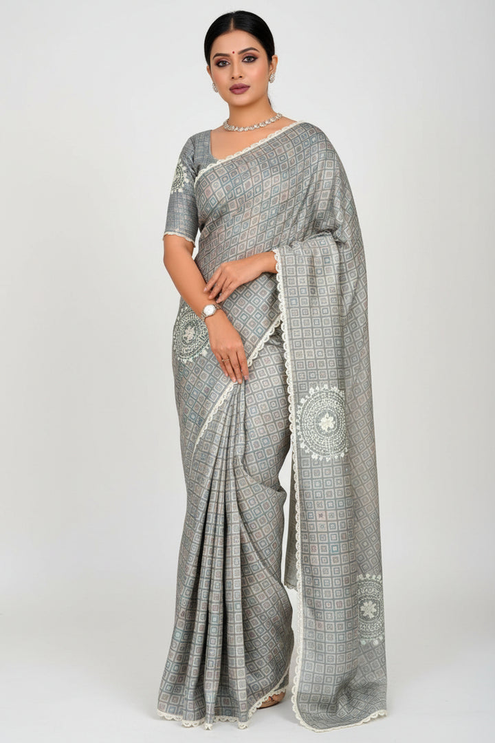 Earthlight Designer Tussar Cotton Saree