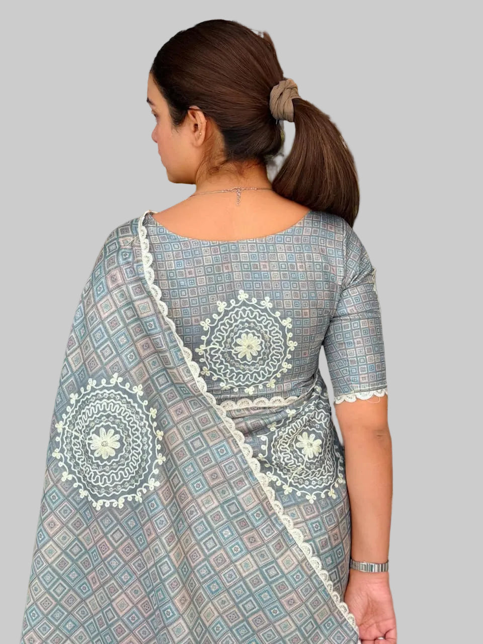 Earthlight Designer Tussar Cotton Saree