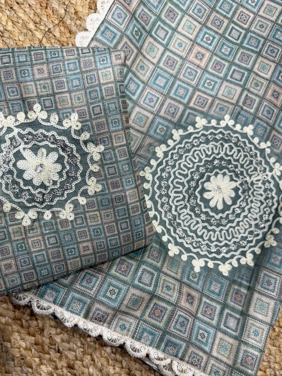 Earthlight Designer Tussar Cotton Saree