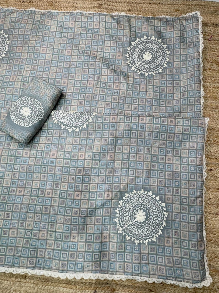 Earthlight Designer Tussar Cotton Saree