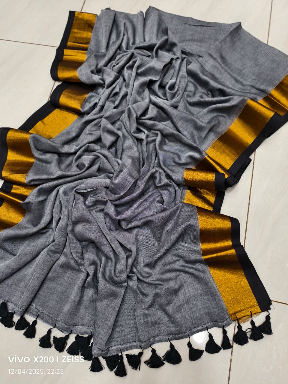 Neel Akash Mul Cotton Saree