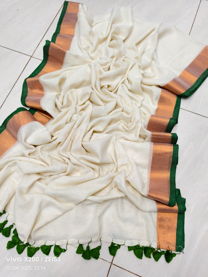 Neel Akash Mul Cotton Saree