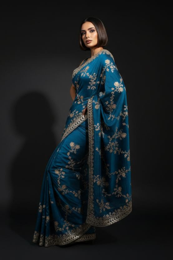 Elowen Glint Party Wear Look Silk Saree