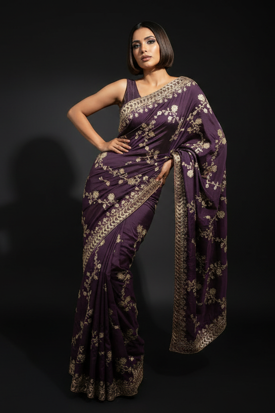 Elowen Glint Party Wear Look Silk Saree