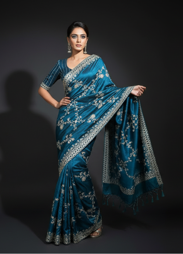 Elowen Glint Party Wear Look Silk Saree