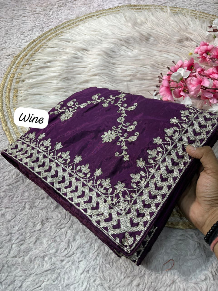 Elowen Glint Party Wear Look Silk Saree