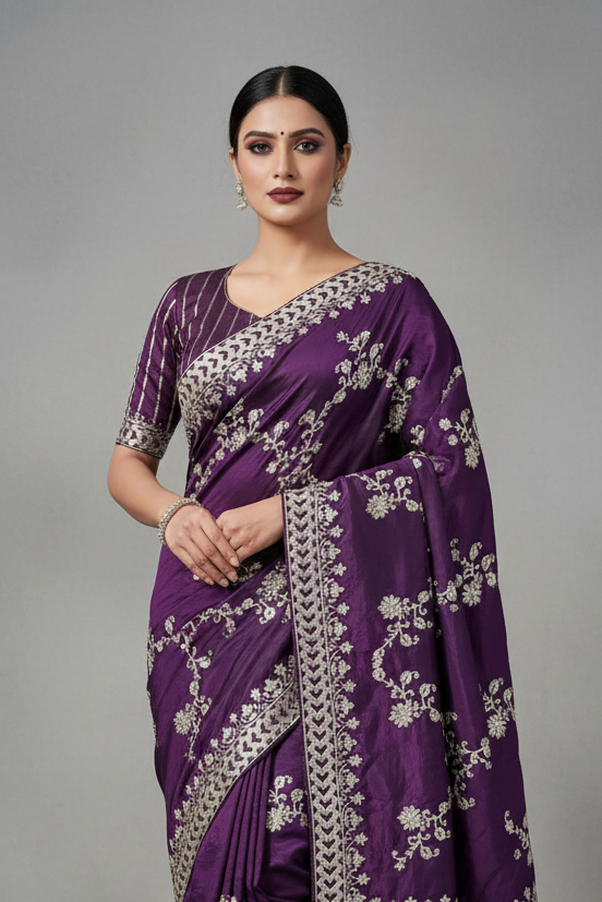 Elowen Glint Party Wear Look Silk Saree