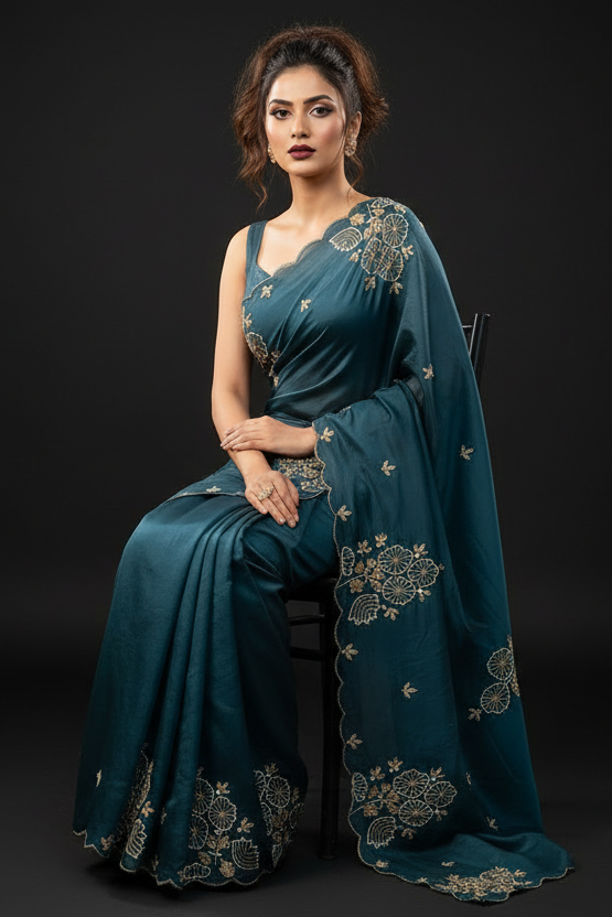 Sylvaine Party Wear Look Silk Saree