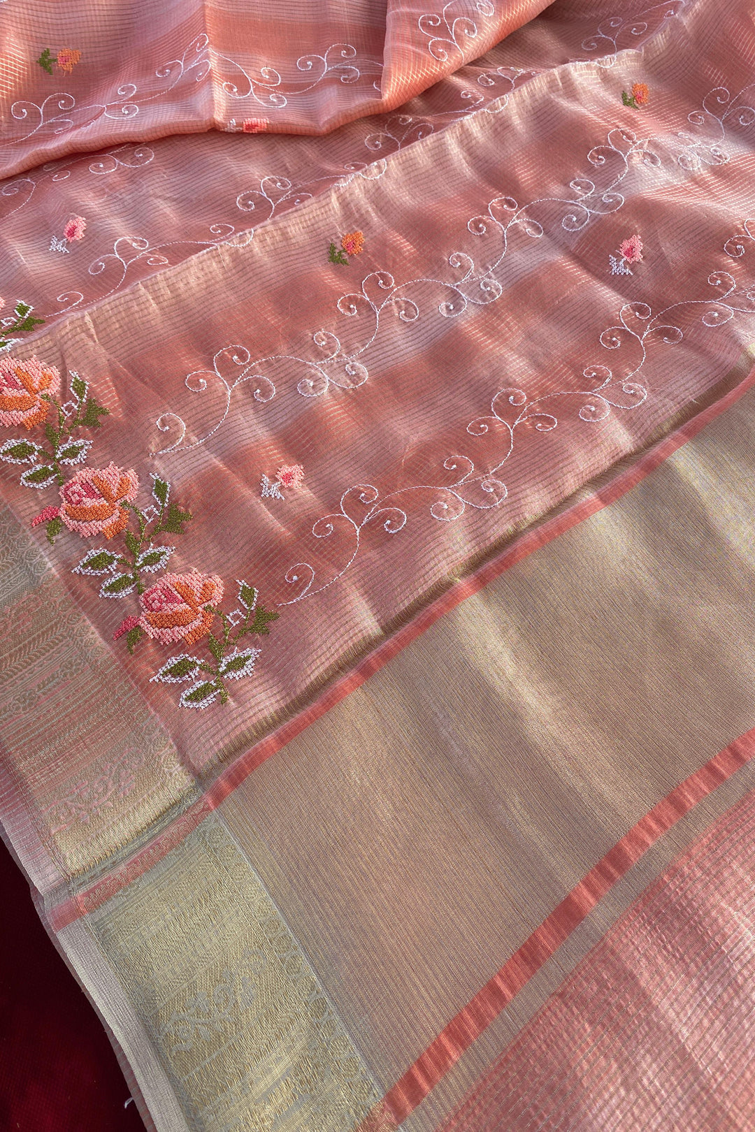 Rainbow leaves Kota Saree