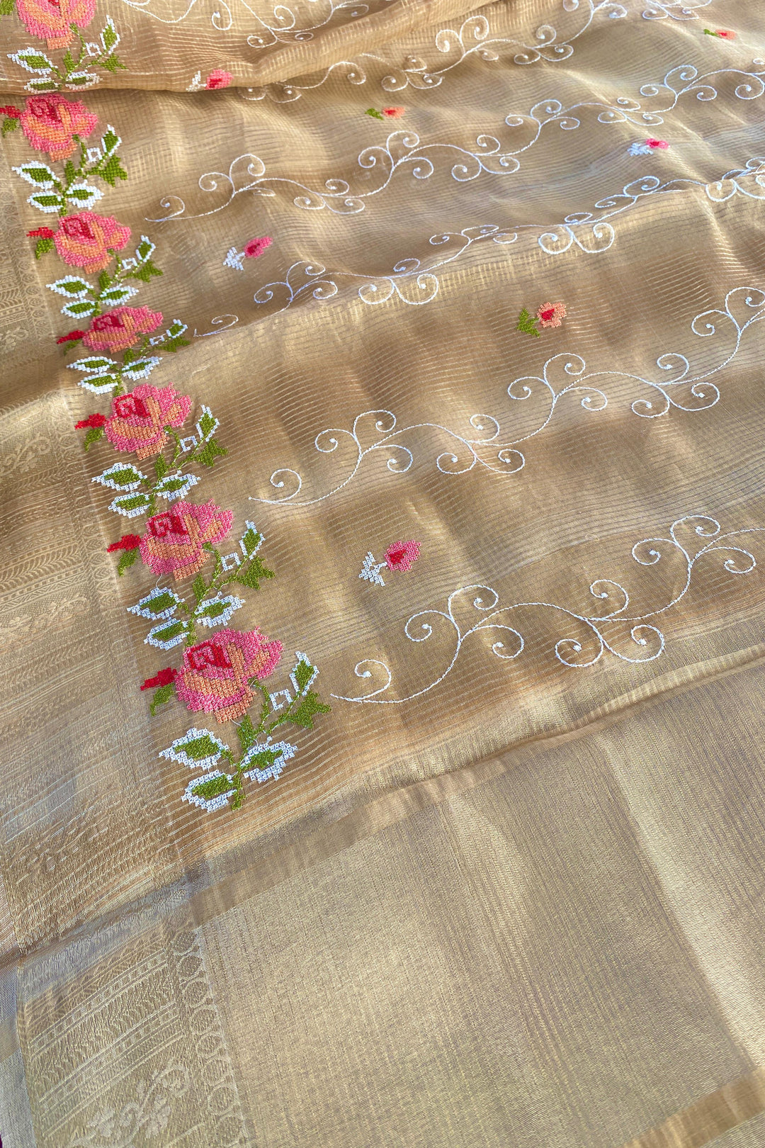 Rainbow leaves Kota Saree
