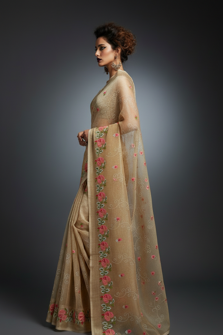 Rainbow leaves Kota Saree