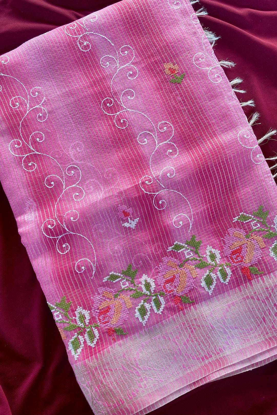 Rainbow leaves Kota Saree