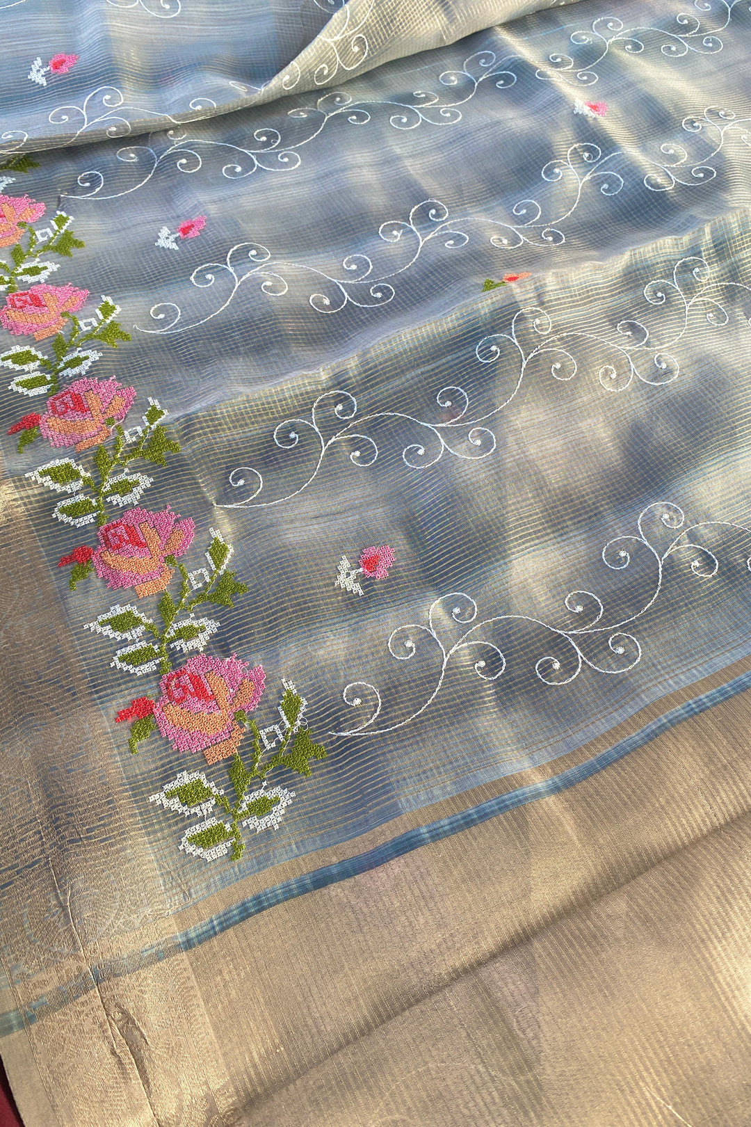 Rainbow leaves Kota Saree