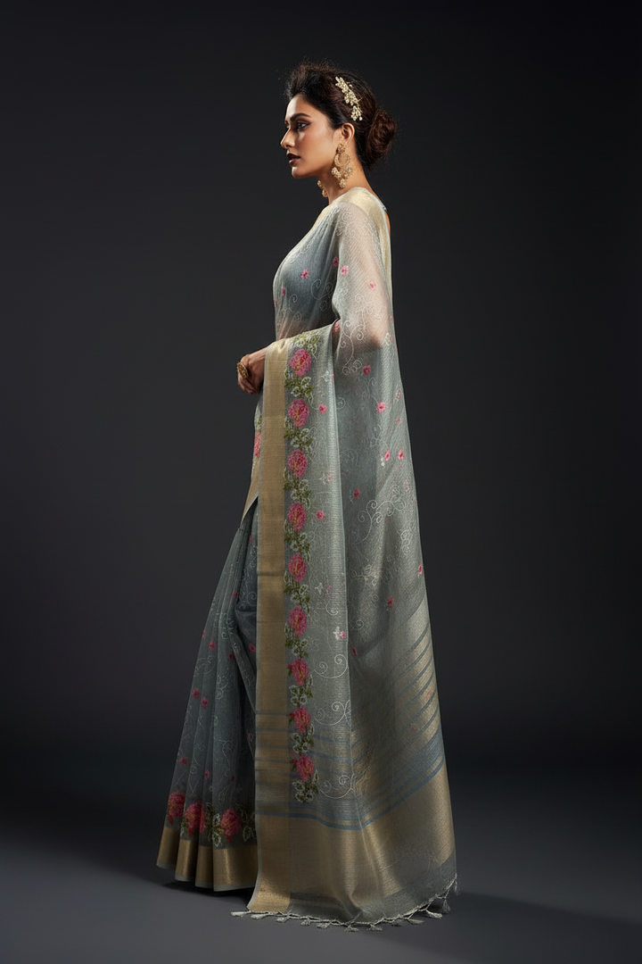 Rainbow leaves Kota Saree