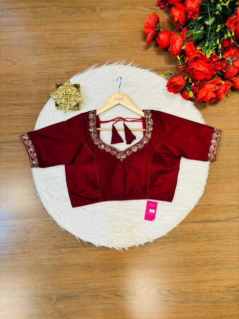 Florea Designer Vichitra Silk Blouse