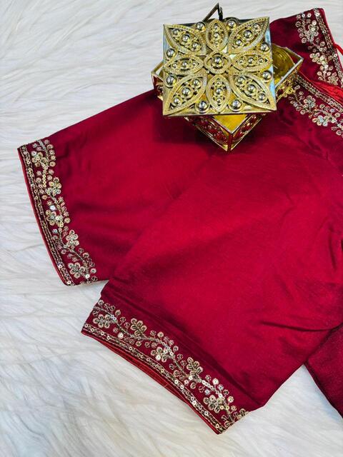 Florea Designer Vichitra Silk Blouse