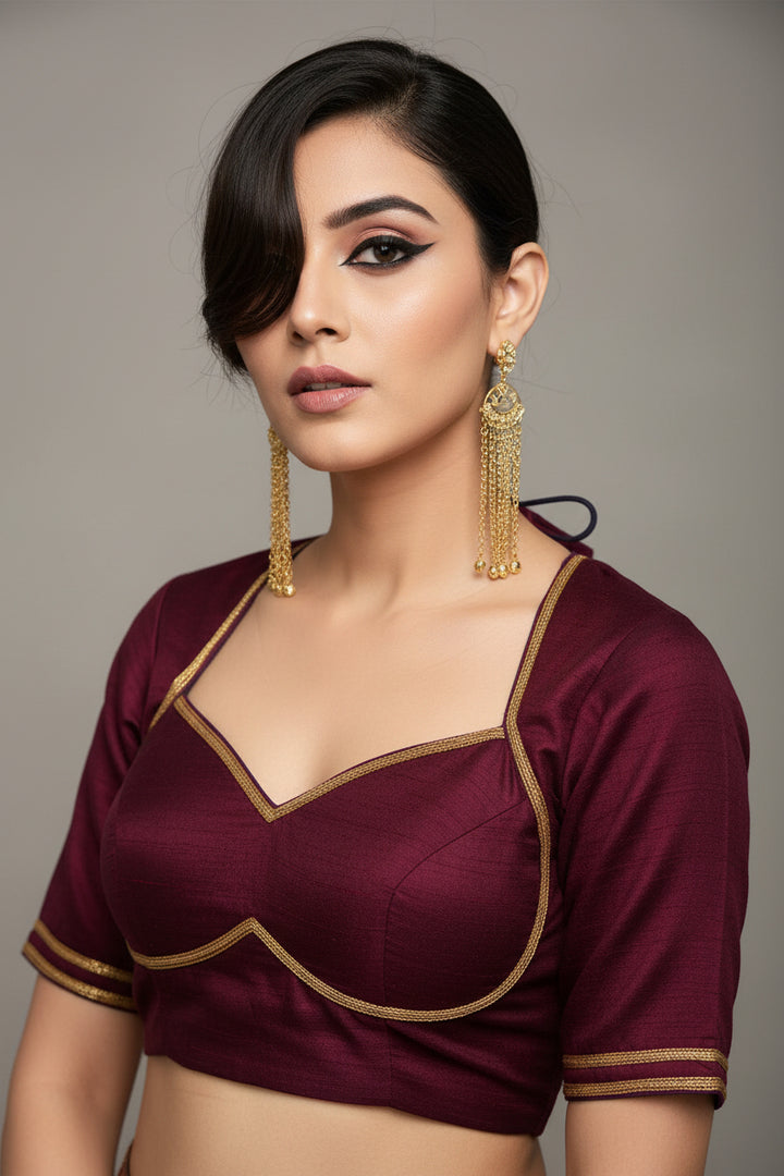 Golden Glow- Vichitra Silk Blouse