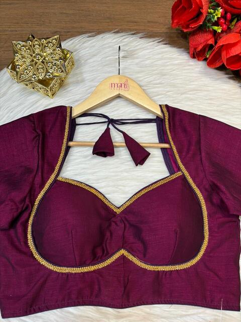 Golden Glow- Vichitra Silk Blouse