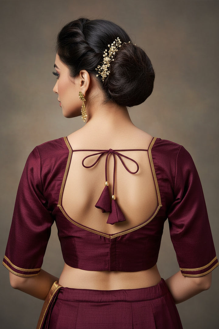 Golden Glow- Vichitra Silk Blouse