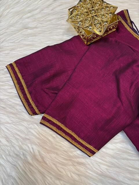 Golden Glow- Vichitra Silk Blouse